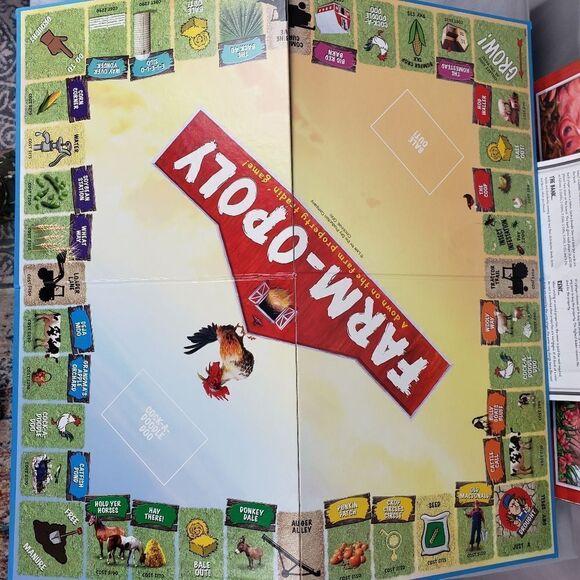 FARM-OPOLY Property Trading Board Game - Farmopoly NEW Ooen Box - Picture 3 of 5